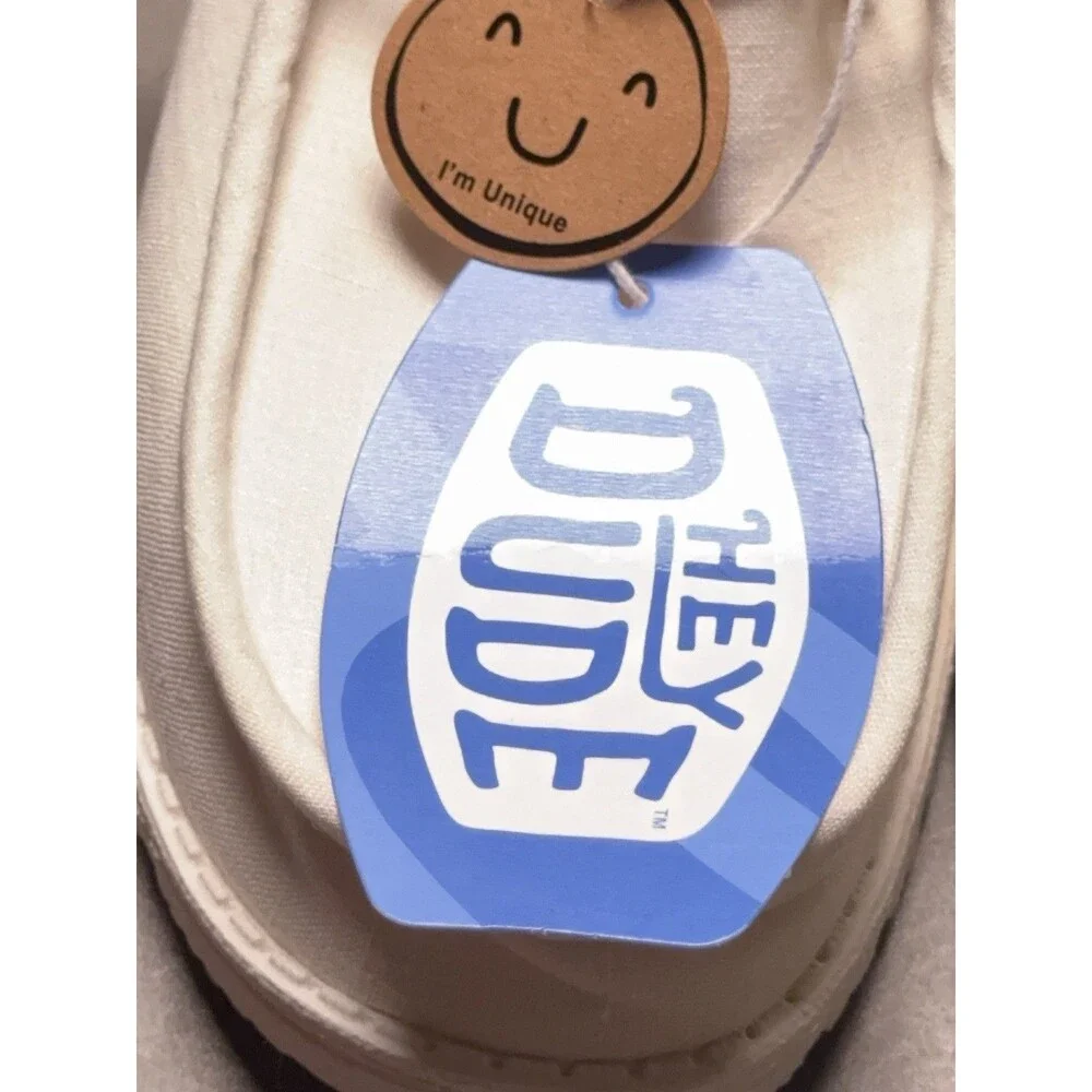 Hey Dude Natural Edition Wally Break Stitch in Natural White USM8/EUR41 NWT